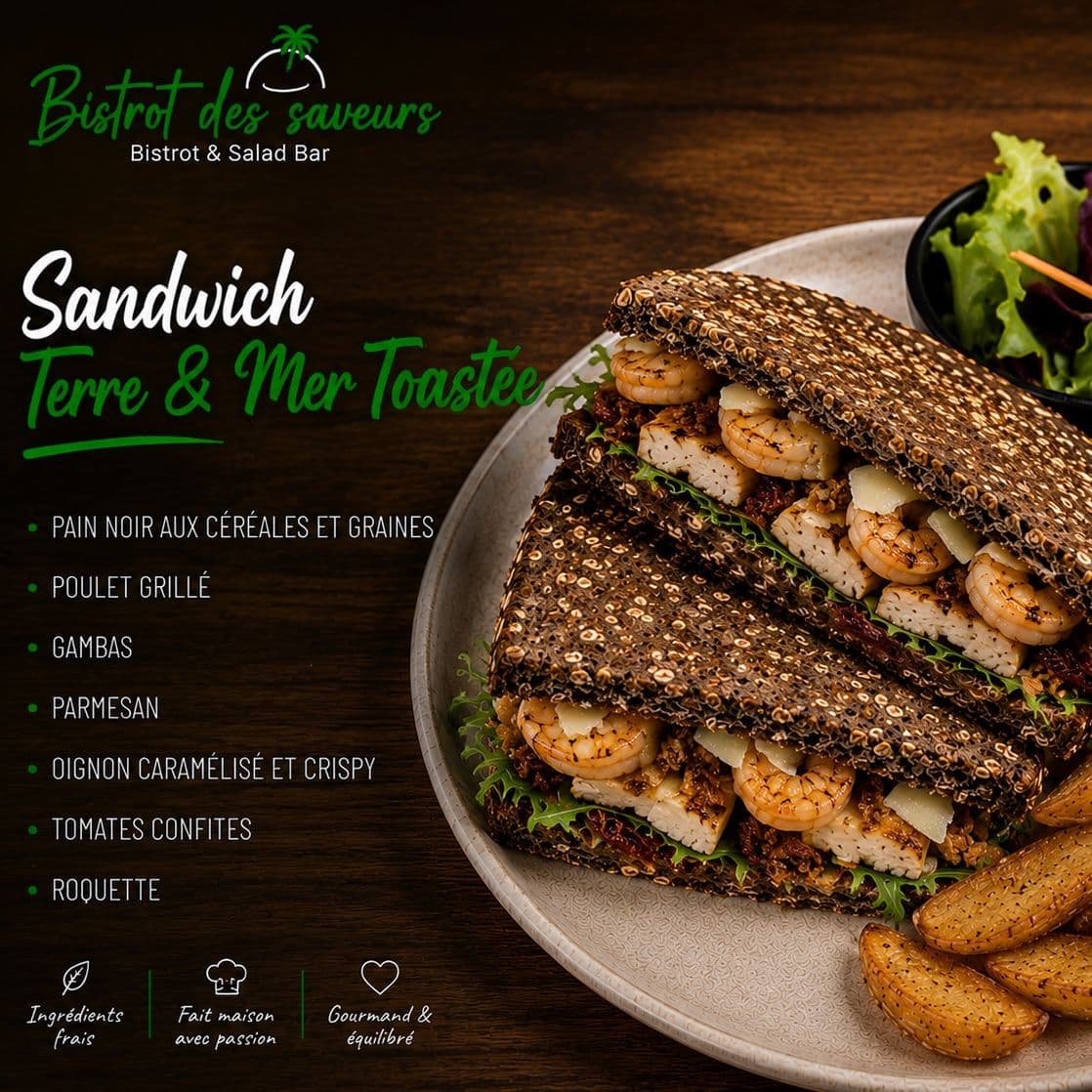 Sandwich Terre et Mer Toasté