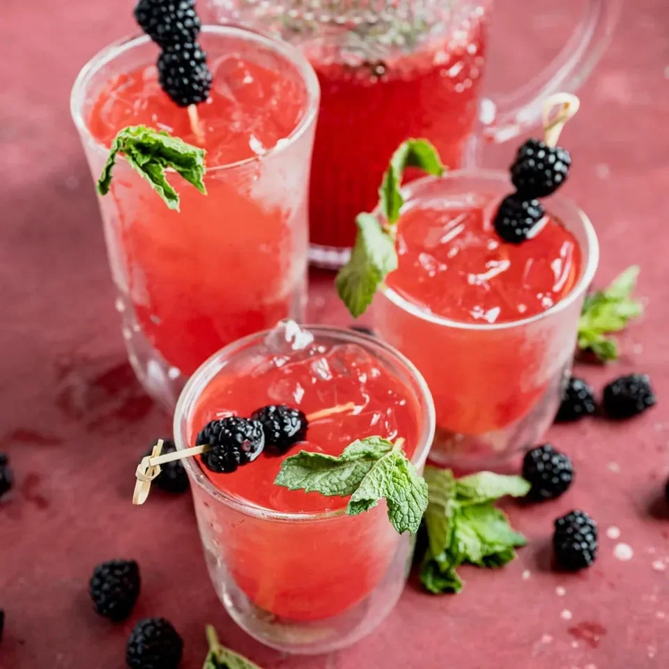 Sparkling Raspberry & Mint Lemonade