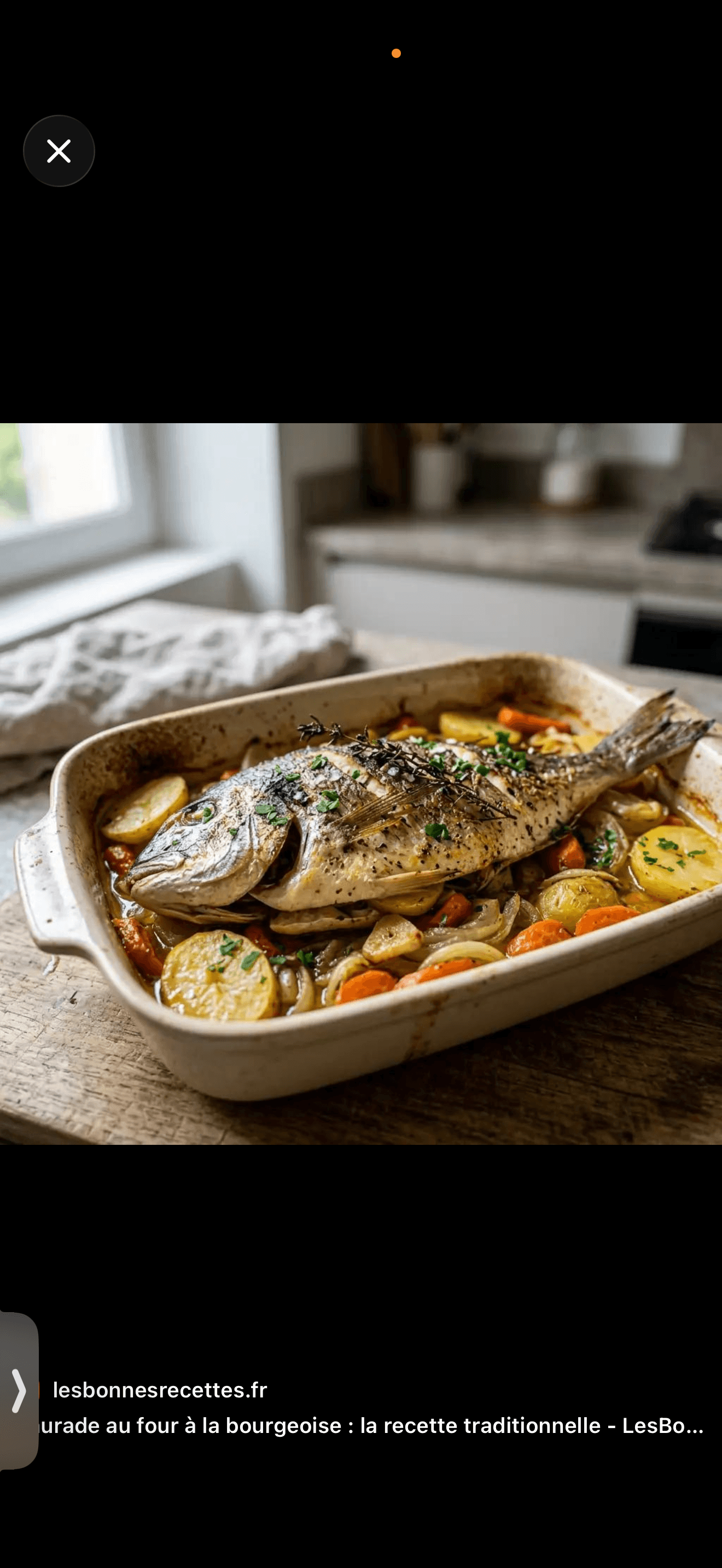 Poisson grillé avec légumes au four