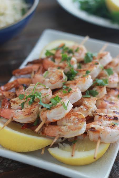 Brochettes de crevettes