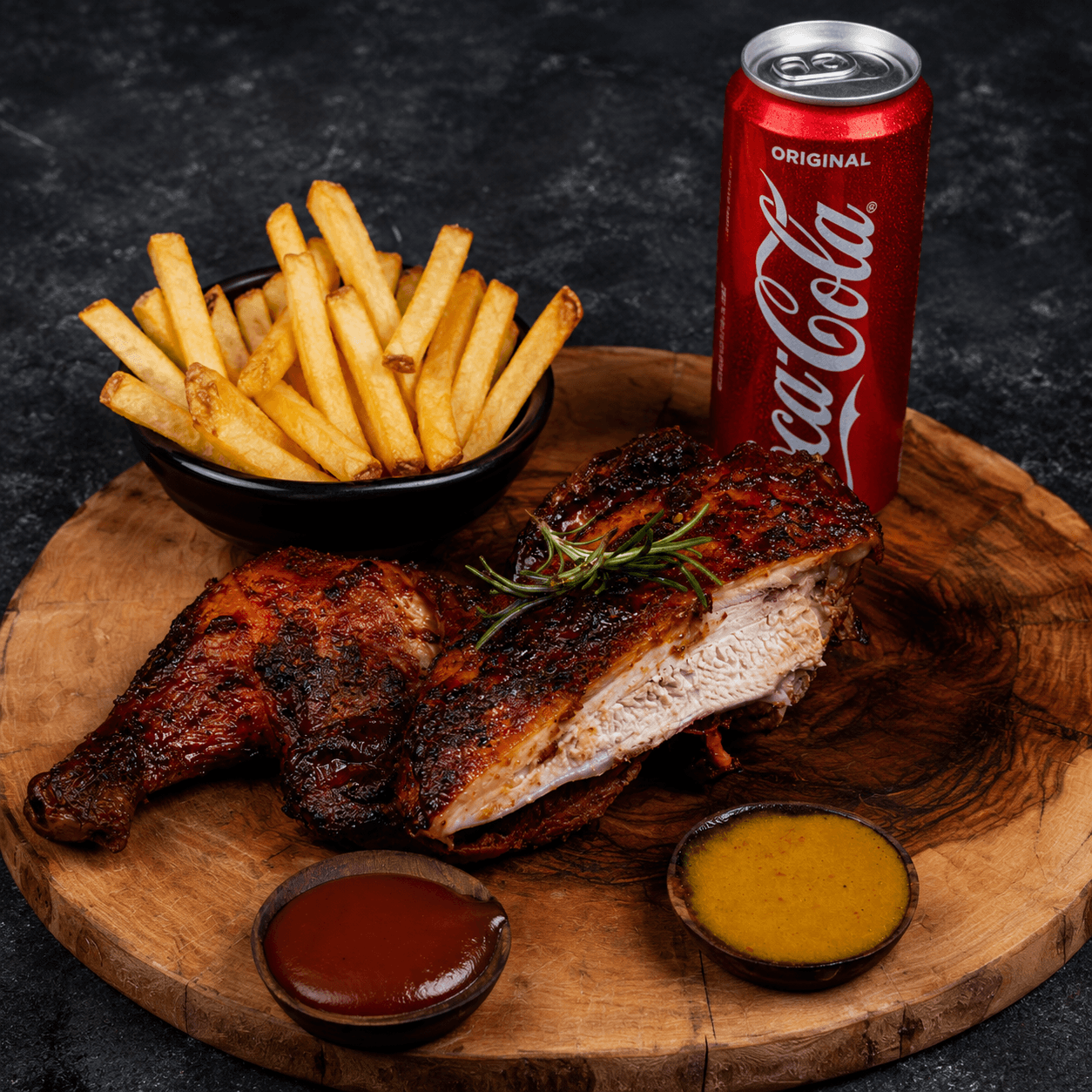 Menu Smoked Half Chicken