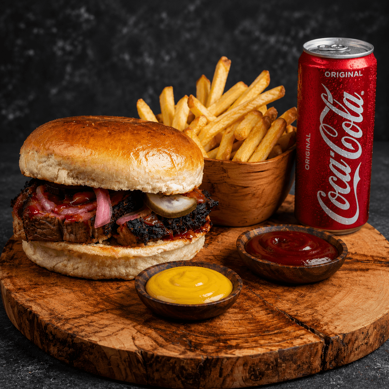 Menu Brisket Burger + frites + boisson