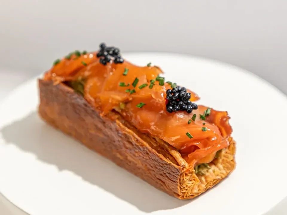 Eclair Feuilleté Saumon Guacamole
