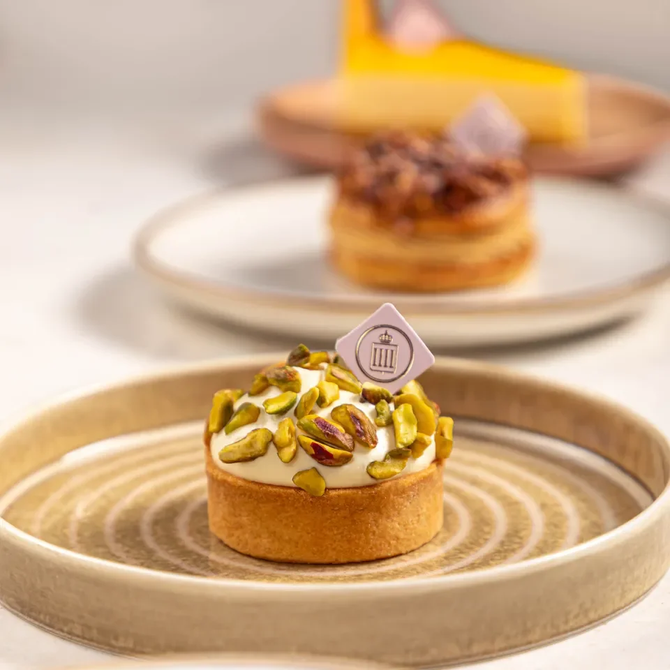 Tarte pistache fleur d'orange