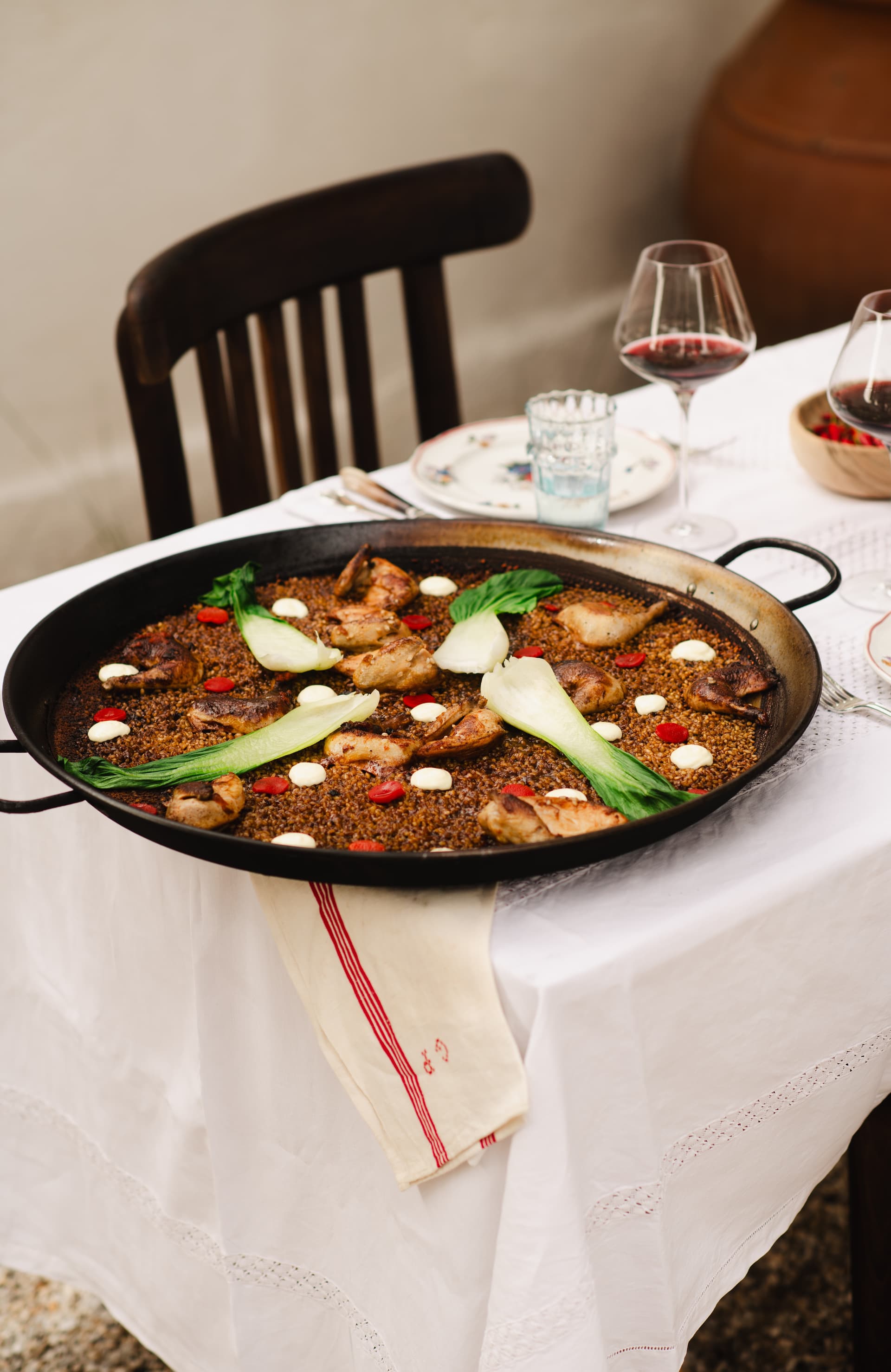 Paella au coquelets fumé ( a partir de 6 personnes )