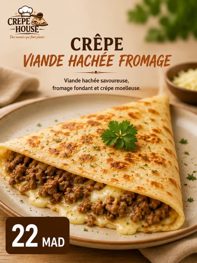 Crêpe à la viande hachée