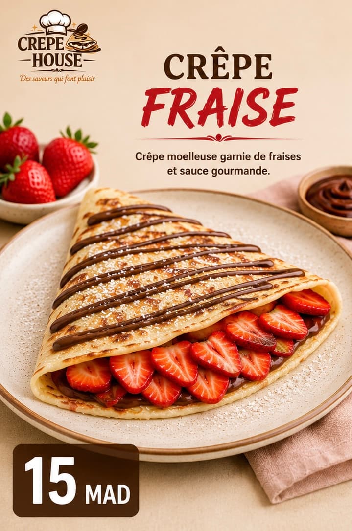 Crêpe à la fraise