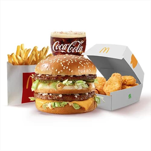 Menu Big Mac™ + Chicken McNuggets™ (Boite de 6 pcs)