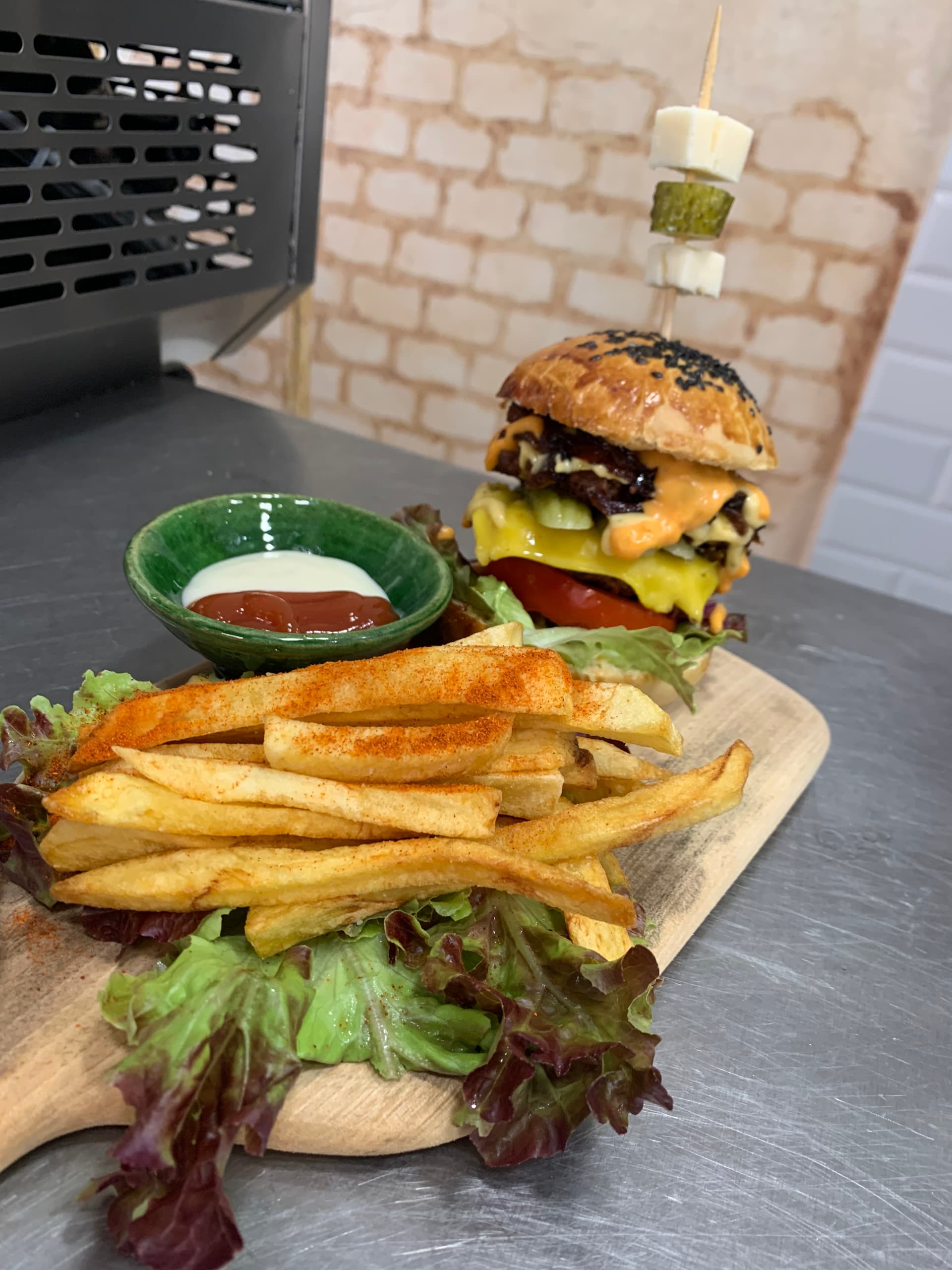 Burger double signature & frites